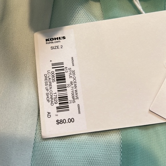 NWT Lauren Conrad Slip Dress Mint Green Mesh Stripe size 2 - Picture 8 of 8